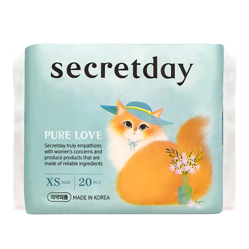 SECRET DAY Прокладки ежедневные хлопковые Pure Love XS, Прокладки ежедневные хлопковые Pure Love XS
SECRET DAY Прокладки ежедневные хлопковые Pure Love XS, Прокладки ежедневные хлопковые Pure Love XS