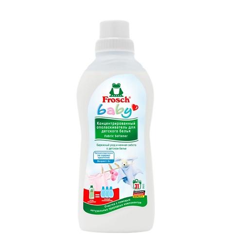 FROSCH BABY Концентрированный ополаскиватель для детского белья 750, BABY Концентрированный ополаскиватель для детского белья
FROSCH BABY Концентрированный ополаскиватель для детского белья 750, BABY Концентрированный ополаскиватель для детского белья