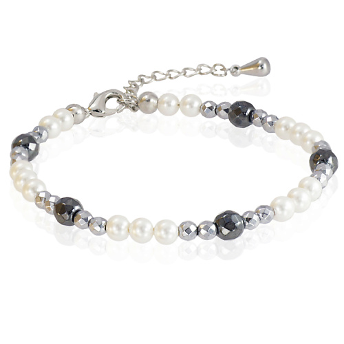 ALERIE-ACCESSORIES Браслет из натурального гематита и жемчуга-майорки Miniature Pearl&Silver, Браслет из натурального гематита и жемчуга-майорки Miniature Pearl&Silver
ALERIE-ACCESSORIES Браслет из натурального гематита и жемчуга-майорки Miniature Pearl&Silver, Браслет из натурального гематита и жемчуга-майорки Miniature Pearl&Silver