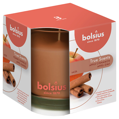 BOLSIUS Свеча арома True scents яблоко с корицей 799, Свеча арома True scents яблоко с корицей
BOLSIUS Свеча арома True scents яблоко с корицей 799, Свеча арома True scents яблоко с корицей