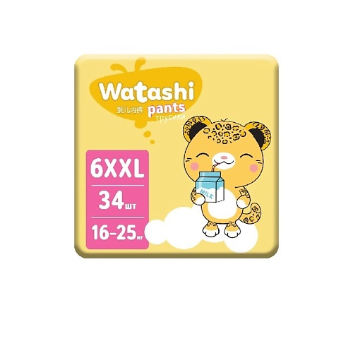 WATASHI Подгузники-трусики для детей 6/XXL 16-25 кг 34.0, Подгузники-трусики для детей 6/XXL 16-25 кг
WATASHI Подгузники-трусики для детей 6/XXL 16-25 кг 34.0, Подгузники-трусики для детей 6/XXL 16-25 кг