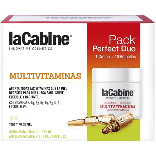 LA CABINE Дуэт Сыворотка в ампулах с 11 витаминами + Крем MULTIVITAMINS, Дуэт Сыворотка в ампулах с 11 витаминами + Крем MULTIVITAMINS
LA CABINE Дуэт Сыворотка в ампулах с 11 витаминами + Крем MULTIVITAMINS, Дуэт Сыворотка в ампулах с 11 витаминами + Крем MULTIVITAMINS