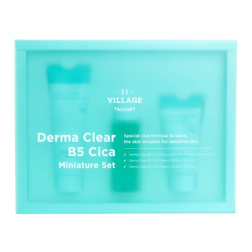 VILLAGE 11 FACTORY Успокаивающий набор для лица с центеллой Derma Clear B5 Cica Miniature Set, Успокаивающий набор для лица с центеллой Derma Clear B5 Cica Miniature Set
VILLAGE 11 FACTORY Успокаивающий набор для лица с центеллой Derma Clear B5 Cica Miniature Set, Успокаивающий набор для лица с центеллой Derma Clear B5 Cica Miniature Set