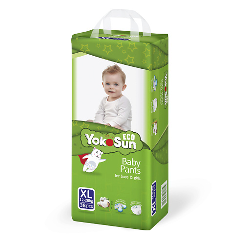 YOKOSUN Детские подгузники-трусики Eco размер XL (12-20 кг) 38.0, Детские подгузники-трусики Eco размер XL (12-20 кг)
YOKOSUN Детские подгузники-трусики Eco размер XL (12-20 кг) 38.0, Детские подгузники-трусики Eco размер XL (12-20 кг)