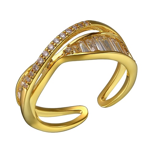 UVI JEWELLERY Золотистое безразмерное кольцо с прозрачными кристаллами, Золотистое безразмерное кольцо с прозрачными кристаллами
UVI JEWELLERY Золотистое безразмерное кольцо с прозрачными кристаллами, Золотистое безразмерное кольцо с прозрачными кристаллами