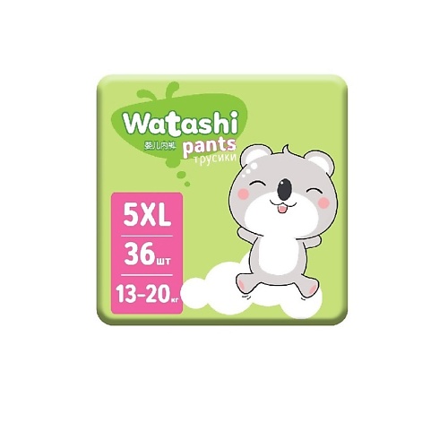 WATASHI Подгузники-трусики для детей 5/XL 13-20 кг 36.0, Подгузники-трусики для детей 5/XL 13-20 кг
WATASHI Подгузники-трусики для детей 5/XL 13-20 кг 36.0, Подгузники-трусики для детей 5/XL 13-20 кг