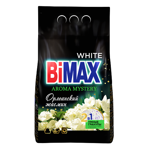 BIMAX Стиральный порошок с гранулами White Орлеанский жасмин Automat 2500.0, Стиральный порошок с гранулами White Орлеанский жасмин Automat
BIMAX Стиральный порошок с гранулами White Орлеанский жасмин Automat 2500.0, Стиральный порошок с гранулами White Орлеанский жасмин Automat