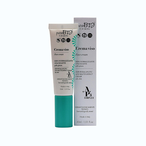 PUROBIO Крем для жирной кожи Face Cream Sebum-balancing and matte effect for oily skin 30.0, Крем для жирной кожи Face Cream Sebum-balancing and matte effect for oily skin
PUROBIO Крем для жирной кожи Face Cream Sebum-balancing and matte effect for oily skin 30.0, Крем для жирной кожи Face Cream Sebum-balancing and matte effect for oily skin