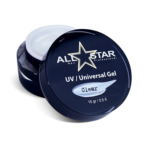 ALL STAR PROFESSIONAL Гель для моделирования ногтей, UV-Universal Gel "Clear", Гель для моделирования ногтей, UV-Universal Gel "Clear"
ALL STAR PROFESSIONAL Гель для моделирования ногтей, UV-Universal Gel "Clear", Гель для моделирования ногтей, UV-Universal Gel "Clear"