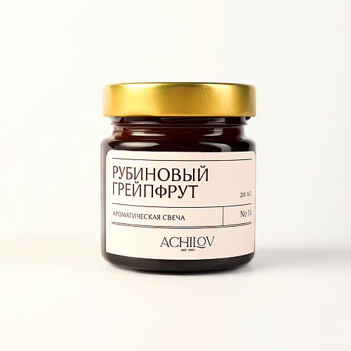 ACHILOV Ароматическая свеча "Рубиновый грейпфрут" 400, Ароматическая свеча "Рубиновый грейпфрут"
ACHILOV Ароматическая свеча "Рубиновый грейпфрут" 400, Ароматическая свеча "Рубиновый грейпфрут"
