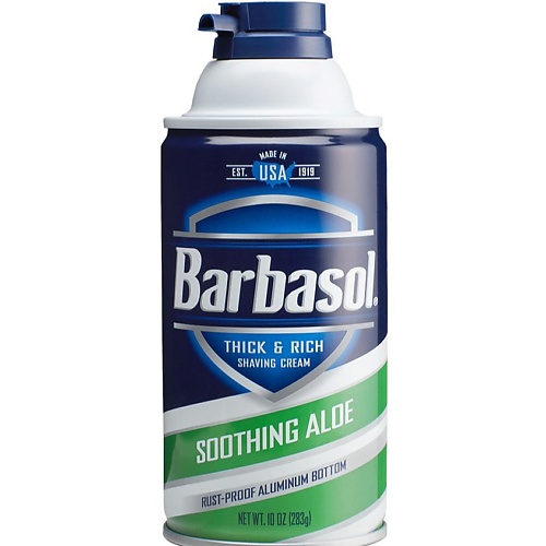 BARBASOL Крем-пена для бритья смягчающая с экстрактом алоэ Soothing Aloe Shaving Cream 283.0, Крем-пена для бритья смягчающая с экстрактом алоэ Soothing Aloe Shaving Cream
BARBASOL Крем-пена для бритья смягчающая с экстрактом алоэ Soothing Aloe Shaving Cream 283.0, Крем-пена для бритья смягчающая с экстрактом алоэ Soothing Aloe Shaving Cream