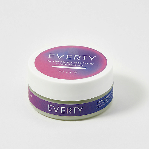 EVERTY Крем-флюид для жирной и проблемной кожи Anti-shine mattifying 50.0, Крем-флюид для жирной и проблемной кожи Anti-shine mattifying
EVERTY Крем-флюид для жирной и проблемной кожи Anti-shine mattifying 50.0, Крем-флюид для жирной и проблемной кожи Anti-shine mattifying