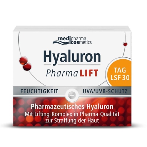 MEDIPHARMA COSMETICS Дневной крем SPF 30 Hyaluron Pharma 50.0, Дневной крем SPF 30 Hyaluron Pharma
MEDIPHARMA COSMETICS Дневной крем SPF 30 Hyaluron Pharma 50.0, Дневной крем SPF 30 Hyaluron Pharma