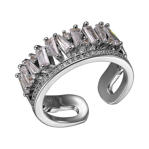 UVI JEWELLERY Серебристое безразмерное кольцо с прозрачными кристаллами фантазийной огранки, Серебристое безразмерное кольцо с прозрачными кристаллами фантазийной огранки
UVI JEWELLERY Серебристое безразмерное кольцо с прозрачными кристаллами фантазийной огранки, Серебристое безразмерное кольцо с прозрачными кристаллами фантазийной огранки