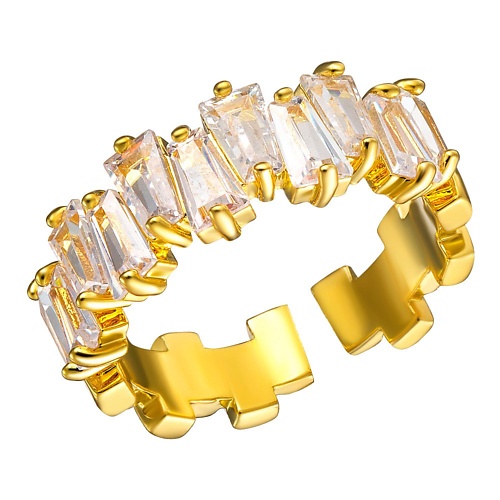 UVI JEWELLERY Золотистое безразмерное кольцо с прозрачными кристаллами фантазийной огранки, Золотистое безразмерное кольцо с прозрачными кристаллами фантазийной огранки
UVI JEWELLERY Золотистое безразмерное кольцо с прозрачными кристаллами фантазийной огранки, Золотистое безразмерное кольцо с прозрачными кристаллами фантазийной огранки