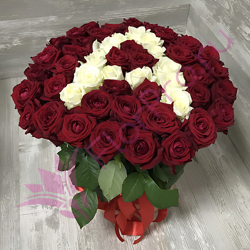 FLORPRO 51 роза с буквой или цифрой в шляпной коробке, 51 роза с буквой или цифрой в шляпной коробке
FLORPRO 51 роза с буквой или цифрой в шляпной коробке, 51 роза с буквой или цифрой в шляпной коробке