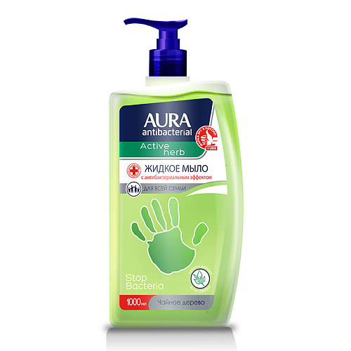 AURA Antibacterial Мыло жидкое с антибактериальным эффектом Чайное дерево Active Herb 1000.0, Antibacterial Мыло жидкое с антибактериальным эффектом Чайное дерево Active Herb
AURA Antibacterial Мыло жидкое с антибактериальным эффектом Чайное дерево Active Herb 1000.0, Antibacterial Мыло жидкое с антибактериальным эффектом Чайное дерево Active Herb
