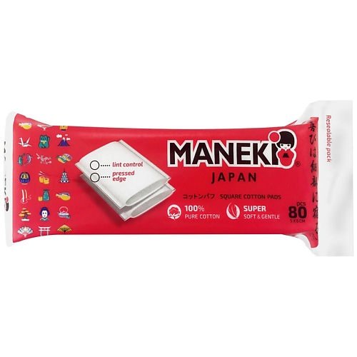 MANEKI Подушечки ватные Square cotton pads прямоугольные с пресс-линиями 1, Подушечки ватные Square cotton pads прямоугольные с пресс-линиями
MANEKI Подушечки ватные Square cotton pads прямоугольные с пресс-линиями 1, Подушечки ватные Square cotton pads прямоугольные с пресс-линиями