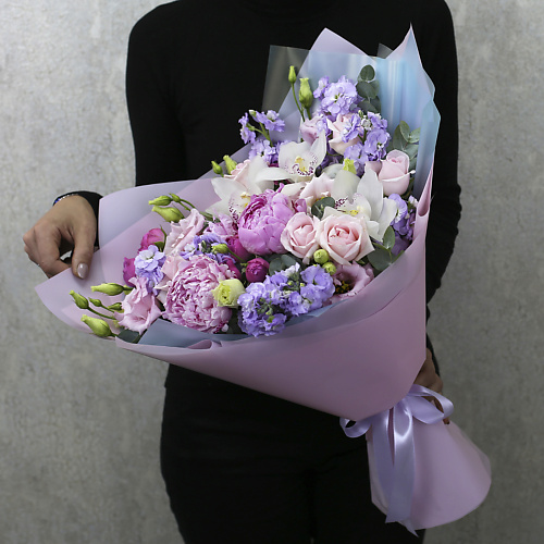 FLORPRO Букет из орхидеи, маттиолы, роз, эустомы и пионов "Небесная симфония", Букет из орхидеи, маттиолы, роз, эустомы и пионов "Небесная симфония"
FLORPRO Букет из орхидеи, маттиолы, роз, эустомы и пионов "Небесная симфония", Букет из орхидеи, маттиолы, роз, эустомы и пионов "Небесная симфония"