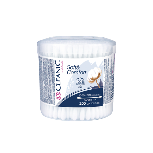 CLEANIC Soft&Comfort Ватные палочки гигиенические в круглойкоробке 200.0, Soft&Comfort Ватные палочки гигиенические в круглойкоробке
CLEANIC Soft&Comfort Ватные палочки гигиенические в круглойкоробке 200.0, Soft&Comfort Ватные палочки гигиенические в круглойкоробке