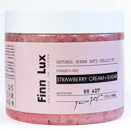 FINNLUX Скраб антицеллюлитный для тела "Strawberry cream+sugar" 380.0, Скраб антицеллюлитный для тела "Strawberry cream+sugar"
FINNLUX Скраб антицеллюлитный для тела "Strawberry cream+sugar" 380.0, Скраб антицеллюлитный для тела "Strawberry cream+sugar"