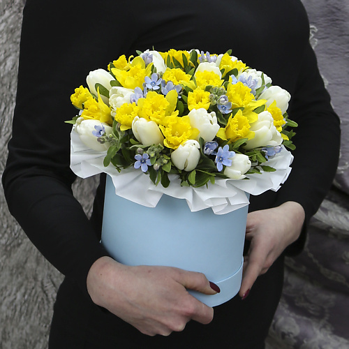 FLORPRO Коробка с тюльпанами и нарциссами "Маркиза", Коробка с тюльпанами и нарциссами "Маркиза"
FLORPRO Коробка с тюльпанами и нарциссами "Маркиза", Коробка с тюльпанами и нарциссами "Маркиза"