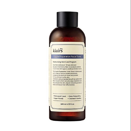 DEAR, KLAIRS Тонер с бета-глюканом и гиалуроновой кислотой Supple Preparation Facial Toner 180.0, Тонер с бета-глюканом и гиалуроновой кислотой Supple Preparation Facial Toner
DEAR, KLAIRS Тонер с бета-глюканом и гиалуроновой кислотой Supple Preparation Facial Toner 180.0, Тонер с бета-глюканом и гиалуроновой кислотой Supple Preparation Facial Toner