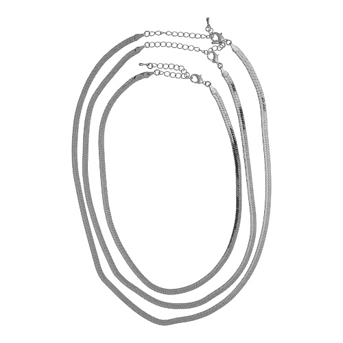 UVI JEWELLERY Тройное серебристое колье плетения снейк, Тройное серебристое колье плетения снейк
UVI JEWELLERY Тройное серебристое колье плетения снейк, Тройное серебристое колье плетения снейк