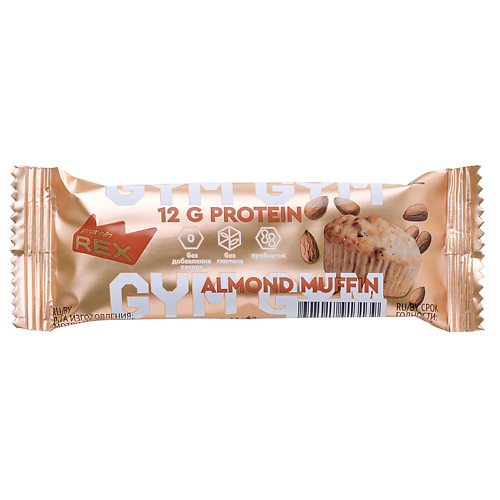 PROTEIN REX Батончик с высоким содержанием протеина со вкусом "Миндальный маффин", Батончик с высоким содержанием протеина со вкусом "Миндальный маффин"
PROTEIN REX Батончик с высоким содержанием протеина со вкусом "Миндальный маффин", Батончик с высоким содержанием протеина со вкусом "Миндальный маффин"