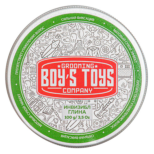 BOY'S TOYS Глина для укладки волос средней фиксации с низким уровнем блеска Инвизибл, Глина для укладки волос средней фиксации с низким уровнем блеска Инвизибл
BOY'S TOYS Глина для укладки волос средней фиксации с низким уровнем блеска Инвизибл, Глина для укладки волос средней фиксации с низким уровнем блеска Инвизибл