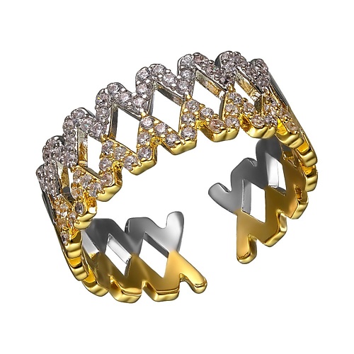 UVI JEWELLERY Безразмерное двухцветное кольцо с прозрачными кристаллами, Безразмерное двухцветное кольцо с прозрачными кристаллами
UVI JEWELLERY Безразмерное двухцветное кольцо с прозрачными кристаллами, Безразмерное двухцветное кольцо с прозрачными кристаллами