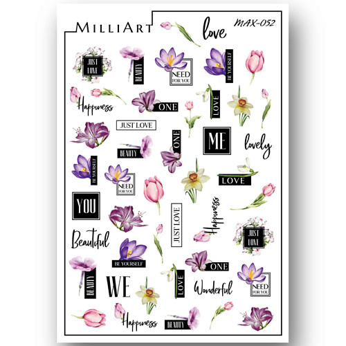 MILLIART NAILS Слайдер дизайн для ногтей 2D MAX-052, Слайдер дизайн для ногтей 2D MAX-052
MILLIART NAILS Слайдер дизайн для ногтей 2D MAX-052, Слайдер дизайн для ногтей 2D MAX-052