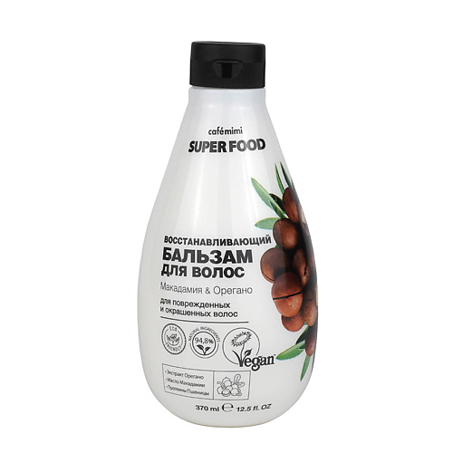 CAFÉ MIMI Super Food Бальзам для волос "Восстанавливающий" Макадамия & Орегано 370.0, Super Food Бальзам для волос "Восстанавливающий" Макадамия & Орегано
CAFÉ MIMI Super Food Бальзам для волос "Восстанавливающий" Макадамия & Орегано 370.0, Super Food Бальзам для волос "Восстанавливающий" Макадамия & Орегано