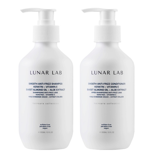LUNAR LABORATORY Набор шампунь для волос и кондиционер с кератином и витамином Е, Smooth Anti-Frizz, Набор шампунь для волос и кондиционер с кератином и витамином Е, Smooth Anti-Frizz
LUNAR LABORATORY Набор шампунь для волос и кондиционер с кератином и витамином Е, Smooth Anti-Frizz, Набор шампунь для волос и кондиционер с кератином и витамином Е, Smooth Anti-Frizz