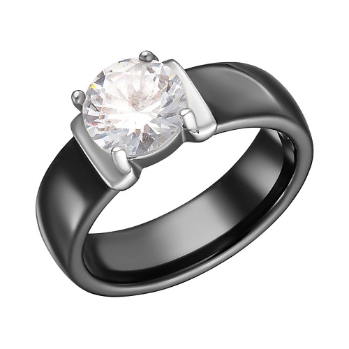 UVI JEWELLERY Кольцо из черной керамики с прозрачным кристаллом, Кольцо из черной керамики с прозрачным кристаллом
UVI JEWELLERY Кольцо из черной керамики с прозрачным кристаллом, Кольцо из черной керамики с прозрачным кристаллом