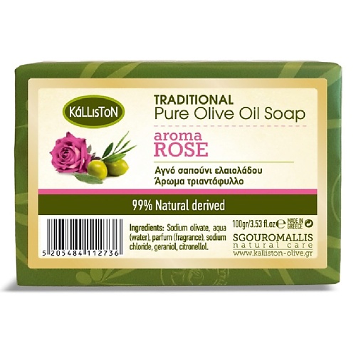KALLISTON Мыло Traditional Rose натуральное оливковое РОЗА 100, Мыло Traditional Rose натуральное оливковое РОЗА
KALLISTON Мыло Traditional Rose натуральное оливковое РОЗА 100, Мыло Traditional Rose натуральное оливковое РОЗА