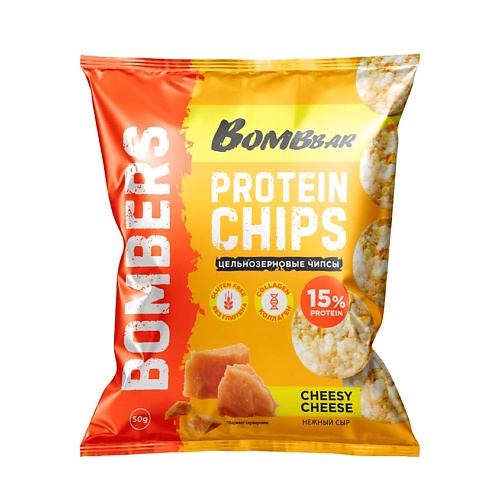BOMBBAR Чипсы цельнозерновые протеиновые со вкусом "Нежный сыр", Чипсы цельнозерновые протеиновые со вкусом "Нежный сыр"
BOMBBAR Чипсы цельнозерновые протеиновые со вкусом "Нежный сыр", Чипсы цельнозерновые протеиновые со вкусом "Нежный сыр"