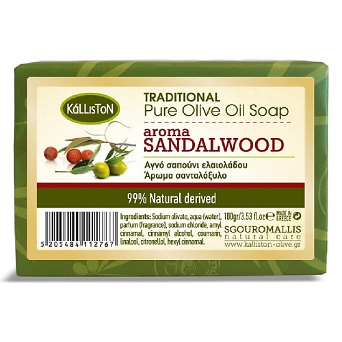 KALLISTON Мыло Traditional Sandalwood натуральное оливковое САНДАЛОВОЕ ДЕРЕВО 100.0, Мыло Traditional Sandalwood натуральное оливковое САНДАЛОВОЕ ДЕРЕВО
KALLISTON Мыло Traditional Sandalwood натуральное оливковое САНДАЛОВОЕ ДЕРЕВО 100.0, Мыло Traditional Sandalwood натуральное оливковое САНДАЛОВОЕ ДЕРЕВО