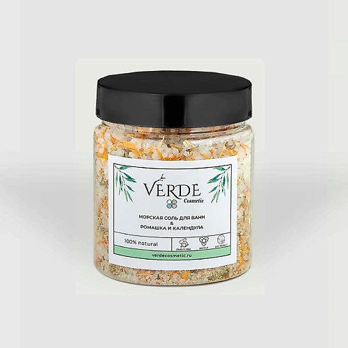VERDECOSMETIC Морская натуральная соль для ванны с цветами ромашки и календулы, от отеков и прыщей 500.0, Морская натуральная соль для ванны с цветами ромашки и календулы, от отеков и прыщей
VERDECOSMETIC Морская натуральная соль для ванны с цветами ромашки и календулы, от отеков и прыщей 500.0, Морская натуральная соль для ванны с цветами ромашки и календулы, от отеков и прыщей