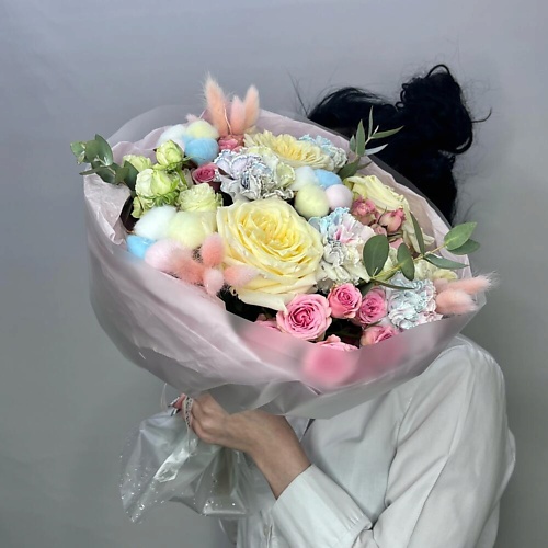 JULES FLOWER ATELIER Витраж букет с пионовидной розой,акварельными диантусами и хлопком, Витраж букет с пионовидной розой,акварельными диантусами и хлопком
JULES FLOWER ATELIER Витраж букет с пионовидной розой,акварельными диантусами и хлопком, Витраж букет с пионовидной розой,акварельными диантусами и хлопком