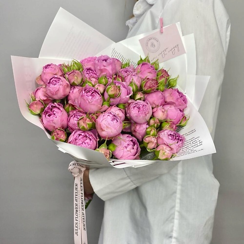 JULES FLOWER ATELIER Букет из пионовидных роз Misty Bubbles в стильной упаковке, Букет из пионовидных роз Misty Bubbles в стильной упаковке
JULES FLOWER ATELIER Букет из пионовидных роз Misty Bubbles в стильной упаковке, Букет из пионовидных роз Misty Bubbles в стильной упаковке