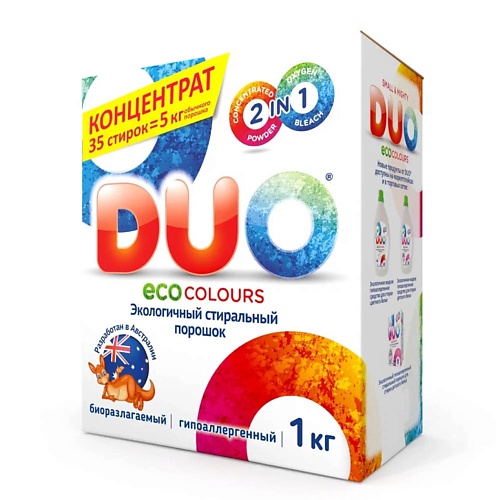 DUO Стиральный порошок ECO COLOURS для цветного белья 1000.0, Стиральный порошок ECO COLOURS для цветного белья
DUO Стиральный порошок ECO COLOURS для цветного белья 1000.0, Стиральный порошок ECO COLOURS для цветного белья