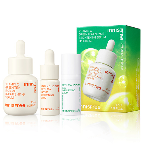 INNISFREE Набор с обновляющей сывороткой с витамином С и энзимами зеленого чая для выравнивания тона кожи Vita C, Набор с обновляющей сывороткой с витамином С и энзимами зеленого чая для выравнивания тона кожи Vita C
INNISFREE Набор с обновляющей сывороткой с витамином С и энзимами зеленого чая для выравнивания тона кожи Vita C, Набор с обновляющей сывороткой с витамином С и энзимами зеленого чая для выравнивания тона кожи Vita C