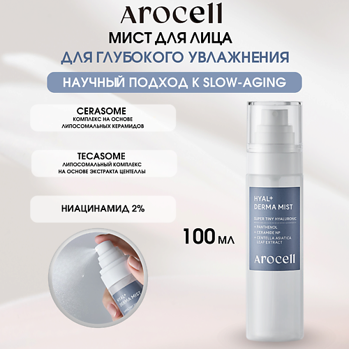 AROCELL Мист с гиалуроновой кислотой, пантенолом и керамидами Hyal+ Derma Mist, Мист с гиалуроновой кислотой, пантенолом и керамидами Hyal+ Derma Mist
AROCELL Мист с гиалуроновой кислотой, пантенолом и керамидами Hyal+ Derma Mist, Мист с гиалуроновой кислотой, пантенолом и керамидами Hyal+ Derma Mist