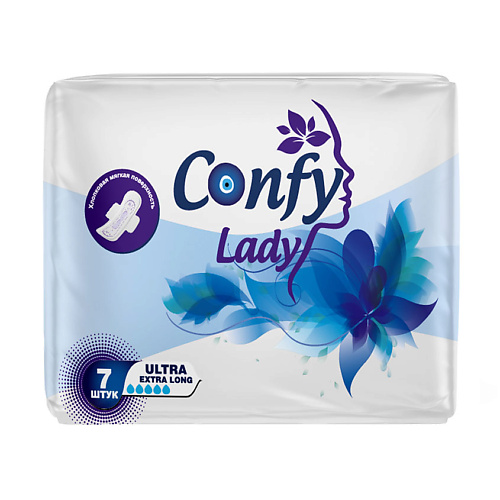 CONFY LADY Прокладки гигиенические женские Ultra Long, Прокладки гигиенические женские Ultra Long
CONFY LADY Прокладки гигиенические женские Ultra Long, Прокладки гигиенические женские Ultra Long
