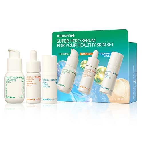 INNISFREE Мини-набор сывороток-бестселлеров Retinol Cica, Мини-набор сывороток-бестселлеров Retinol Cica
INNISFREE Мини-набор сывороток-бестселлеров Retinol Cica, Мини-набор сывороток-бестселлеров Retinol Cica