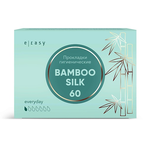 E-RASY Прокладки ежедневные BAMBOO SILK Everyday 60.0, Прокладки ежедневные BAMBOO SILK Everyday
E-RASY Прокладки ежедневные BAMBOO SILK Everyday 60.0, Прокладки ежедневные BAMBOO SILK Everyday