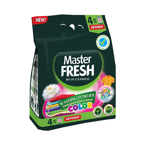 MASTER FRESH Стиральный порошок "color" с энзимами 4000, Стиральный порошок "color" с энзимами
MASTER FRESH Стиральный порошок "color" с энзимами 4000, Стиральный порошок "color" с энзимами