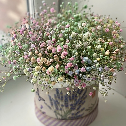 FLOWER ART HOUSE СТУДИЯ ФЛОРИСТИКИ И ДЕКОРА Средняя шляпная коробка с радужной гипсофилой, Средняя шляпная коробка с радужной гипсофилой
FLOWER ART HOUSE СТУДИЯ ФЛОРИСТИКИ И ДЕКОРА Средняя шляпная коробка с радужной гипсофилой, Средняя шляпная коробка с радужной гипсофилой