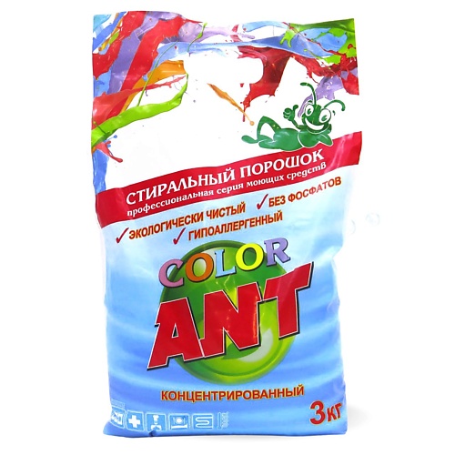 ANT Стиральный порошок COLOR, концентрированный 3000, Стиральный порошок COLOR, концентрированный
ANT Стиральный порошок COLOR, концентрированный 3000, Стиральный порошок COLOR, концентрированный